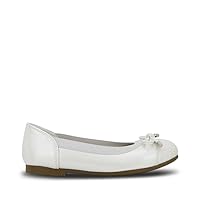 Grosby Girl's Royal Ballet On Going Girls Party Shoe, White Shimmer, UK 5/US 5.5 Little Kid