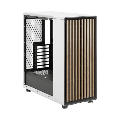 Fractal Design North Chalk White Tempered Glass Clear - Genuine Oak Wood Front - Glass Side Panel - Two 140mm Aspect PWM Fans Included - Type C USB - ATX Airflow Mid Tower PC Gaming Case by Fractal Design - Image 6