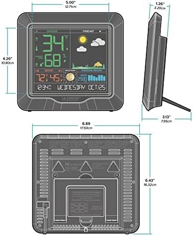 La Crosse Technology S84107-INT Color Forecast Station, Black