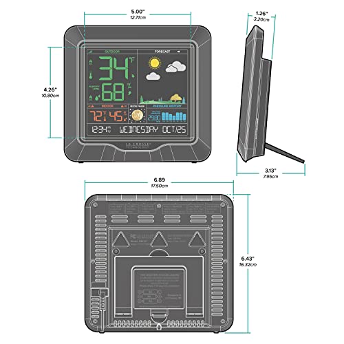 La Crosse Technology S84107-INT Color Forecast Station, Black