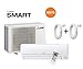 Produktbild Mitsubishi Klimaanlage DC Inverter Monosplit R32 Fernbedienung MSZ-HR35VF 12000 BTU + Kupferrohre Paar 1/4" + 3/8" (3 Meter (3+3))