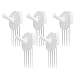 HOTLISTOR Reusable Multipurpose Piggy Cubicle Wall Hooks 5PCS 10PCS Decorative Pin Stick Hooks Office Partition Panel Hanger Home Kitchen