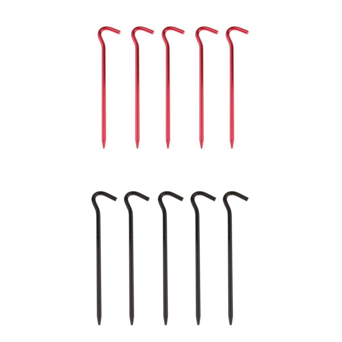 MERISHOPP® 10pcs Aluminum Tent Stakes Pegs Ground Nails for Camping Awning 18cm|Sporting Goods | Outdoor Sports | Camping & Hiking | Tents & Canopies