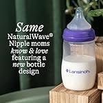 Lansinoh Anti-Colic Baby Bottles for Breastfeeding Babies, 8 Ounces, 3 Count, Includes 3 Medium Flow Nipples, Size M - Image 3