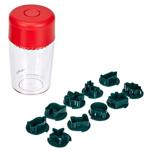 IBILI 742500 Lot de 10 Emporte-Pièces pour Linzer, Acier, Multicolore, 12 x 7 x 7 cm