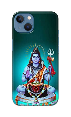 Image of Printed Hard Back Cover Case for Apple iPhone 13 Back Cover (Lord Shiva) -1803