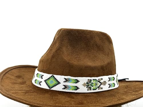 Image of Cowboy Western Beaded Hat Band Rodeo Style Handmade