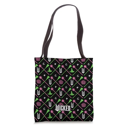 Bolso tote con estampado de escobas y varitas mágicas miniatura 1