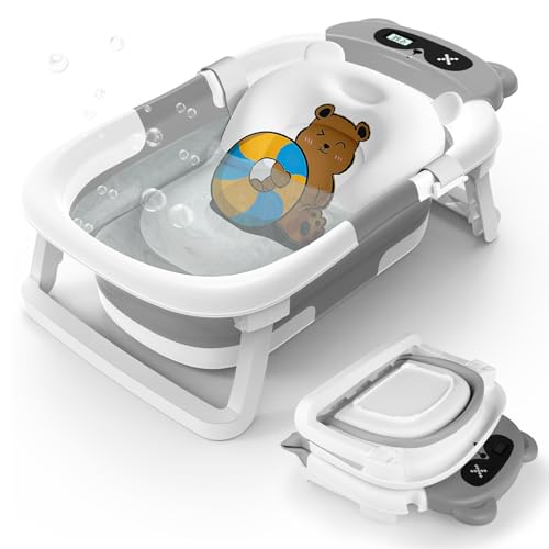 Faltbare Baby Badewanne von 0-12-24 Monaten Geeignet, Babybadewanne mit...