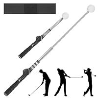 Starvortex Golf Swing Trainer mit Golf Schwungtrainer für Die Arme, Einziehbar Golf Schwungtrainer, Golf Trainingshilfen für Innenräume & Outdoor Übung, Golf Training Geschenk für Männer Frauen