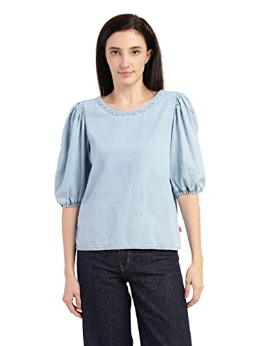 Image of Levi's Solid Cotton Collar Neck Women's Regular Fit Casual Shirt