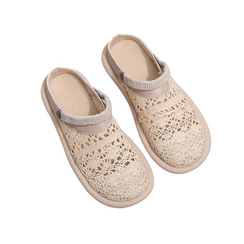 Womens Sandals Women's summer outdoor sandals with open toe slip-on flat-soled half-slippers for office use