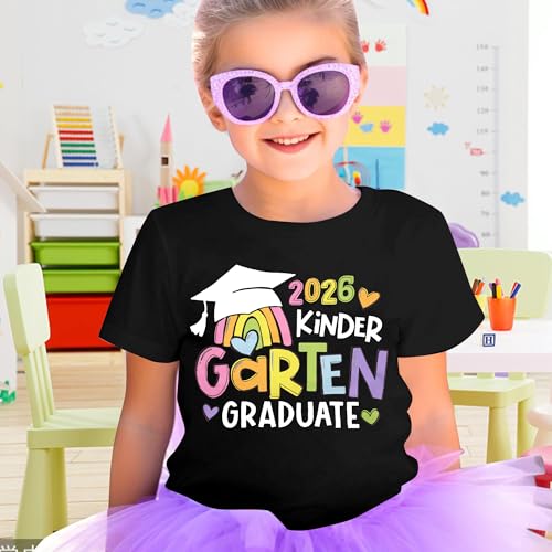 Image of Kindergarten Graduation Shirt for Girl: Last Day of School Shirt Kids 2026 Preschool Graduation Gift Tee Top