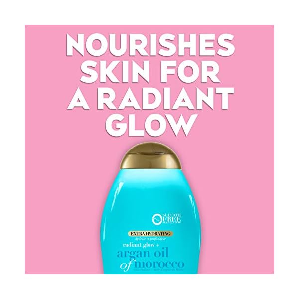 OGX-Radiant-Glow-Argan-Oil-of-Morocco-Extra-Hydrating-Body-Wash-for-Dry-Skin-Moisturizing-Gel-Body-Cleanser-for-Silky-Soft-Skin-Paraben-Free-Sulfate-Free-Surfactants-195-fl-oz OGX Radiant Glow + Argan Oil of Morocco Extra Hydrating Body Wash for Dry Skin, Moisturizing Gel Body Cleanser for Silky Soft Skin, Paraben-Free, Sulfate-Free Surfactants, 19.5 fl oz