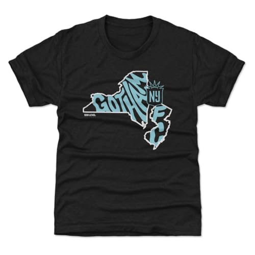 500 LEVEL Gotham FC Groovy Team State Youth Shirt (Tri Black, 10-12Y Large)