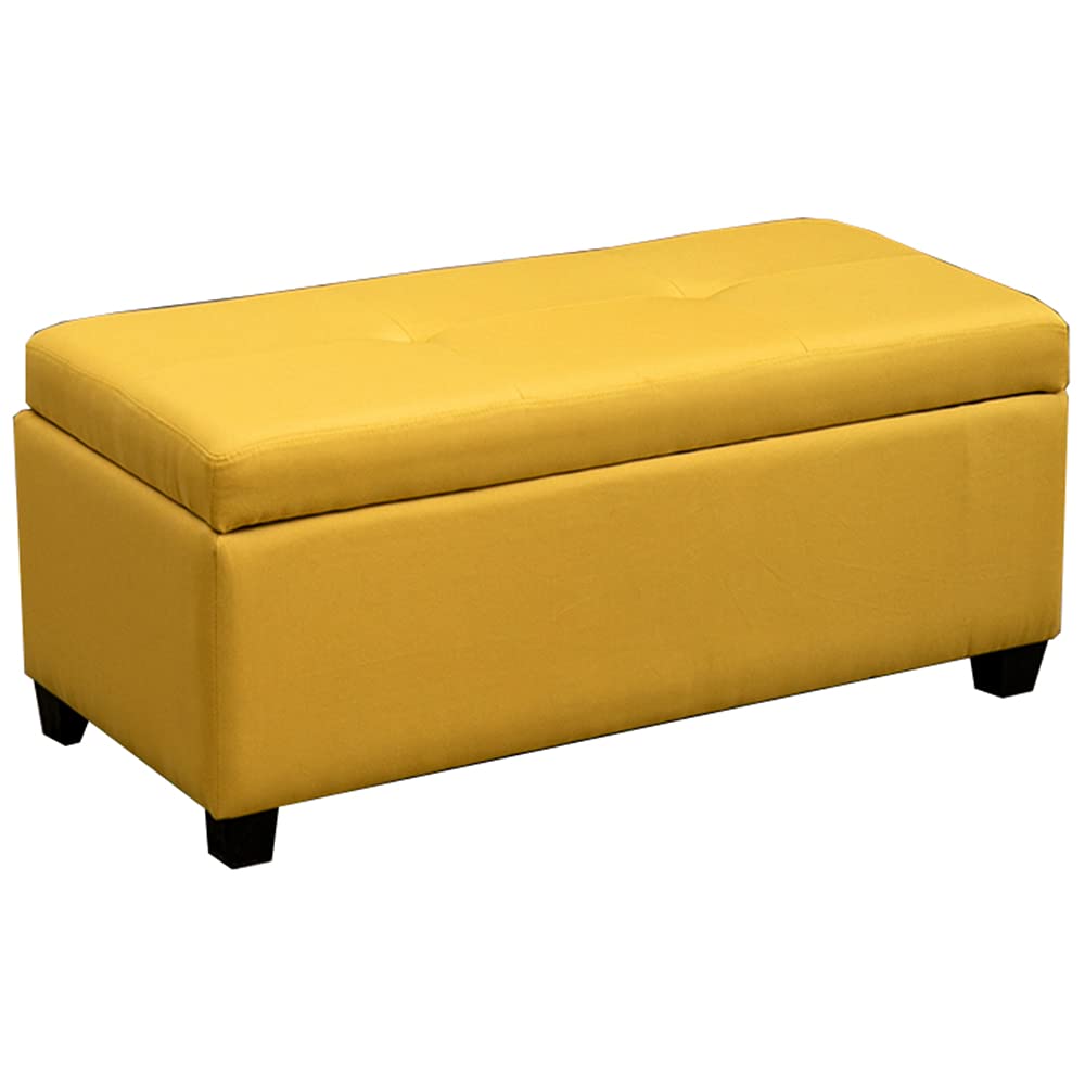 Pouf de rangement pliable sécurité incendie grand coffre repose-pieds