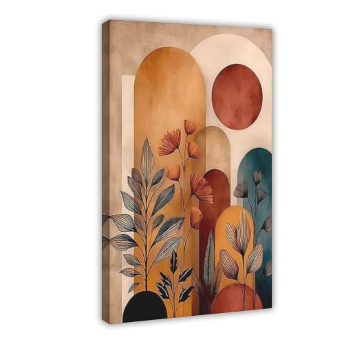 Poster sur toile Terre cuite et vert pour habiller un mur vide de bureau