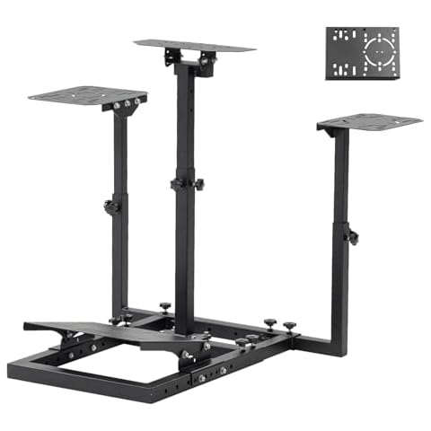 Dardoo Flight Racing Game Simulator Cockpit Mount Fit for Logitech/Thrustmaster/Hotas Warthog G25 G27 G29 G920, Adjustable Sim Flight Cockpit,Not Included Wheels,Pedals,Throttle & Joystick Cover