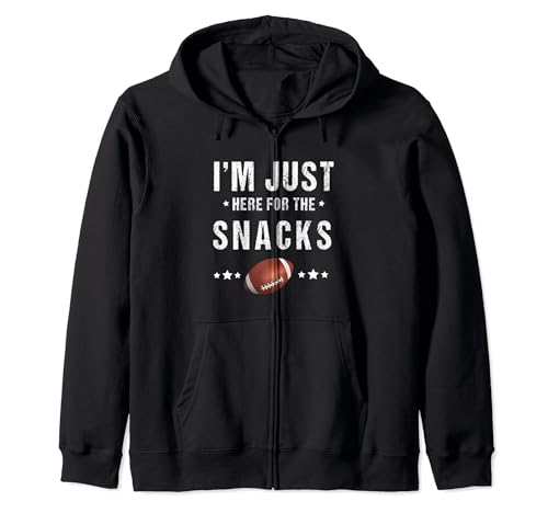 I'm Just Here for The Snacks Funny Football meme Mujeres hombres Sudadera con Capucha