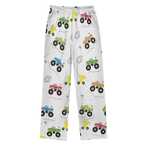Monster Truck Boys Pants Boys Athletic Pants Long Pant for Boywith Pockets Wide-Leg Size 6-14Y2