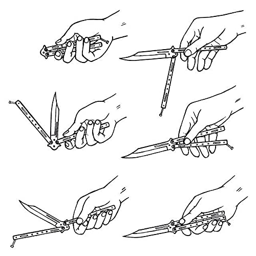 Ietfull Butterfly Knifes Butterfly Practice Knife Trainning Practice Comb Unsharpened Blade For Practicing Flipping Tricks 2Pcs #TOP7