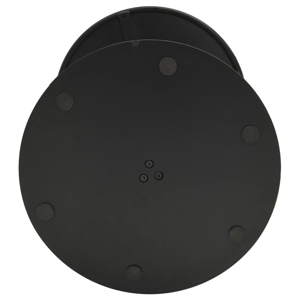 Tavolo da giardino rotondo nero, 50 x 72 cm, in acciaio resistente alle intemperie, per giardino, terrazza, balcone, esterno, salvaspazio, stabile, facile da pulire, ideale per picnic, lounge