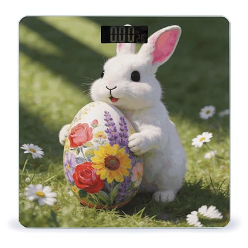 Báscula digital de baño con pantalla LCD y vidrio templado miniatura 1