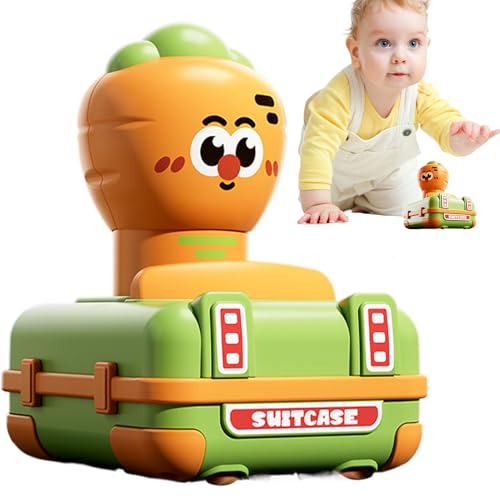 Dra tillbaka lastbilsleksaker, trycka och gå friktionsdriven bil | Söt tecknad formstuntbil | Säkra lastbilar för födelsedag Nyår jul påskbarn