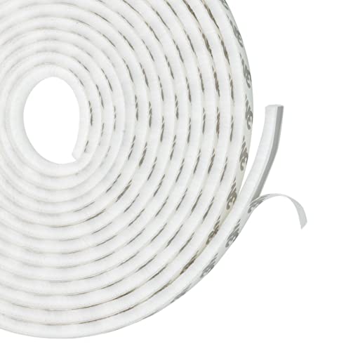 Tanness 5M Adhesive Brush Draught Excluder, Weather Strip | Draft Excluder for Windows, Draught Excluder for Doors, Window Insulation | Door Sealing Strip, Draft Excluder for Front Door(White)