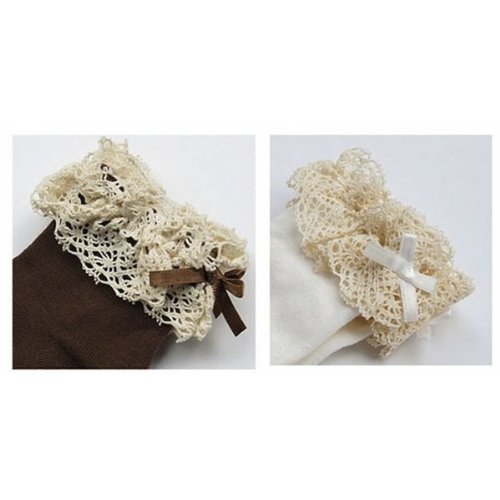 allydrew Ruffled Lace & Bow Knee High Girl Socks (set of 5)3