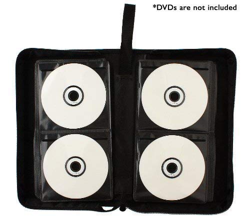 Primetrendz Cd Holder, 72 Disc Capacity Black/Blue Cd/Dvd Wallet #TOP4