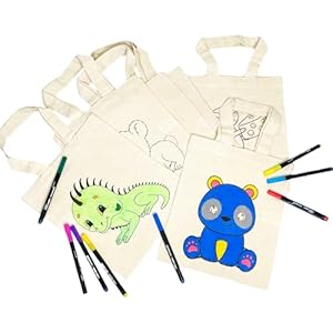 Lyrvon Premium Baumwolltaschen 15er-Pack Kinder