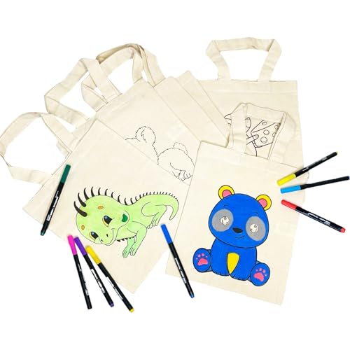 Lyrvon Premium Baumwolltaschen 15er-Pack Kinder