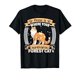 Wegie Family Cat Home Where Your Cat Is Norwegian Forest Cat T-Shirt