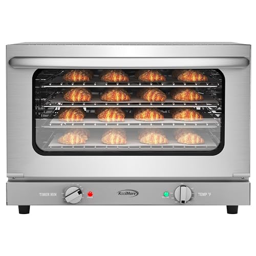 Comparison: Best Commercial Oven For Baking 7 KoolMore 23 in. Commercial Countertop Convection Oven for Half-Size Pans with 4 Racks 1600W of Power in Stainless-Steel, ETL Listed for Safety and Sanitation (KM-CTCO-15)