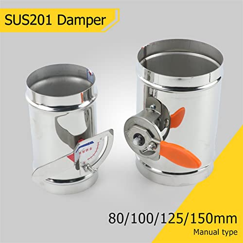Válvula de retención con mango regulable de 125mm para regular flujo de ventilación 3