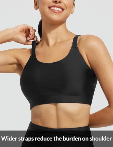 baleaf Women's Swim Bra High Neck Bikini Tops Adjustable Bathing Suit Tops Sports Bra Removable Padded3