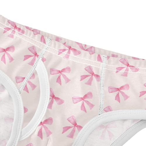 Boys' Exclusive Briefs Toddler Underwear 95% Combed Cotton Boxerbriefs 2T Simple Pink Bow Pattern 24