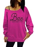 Bae, Best Aunt Ever Slouchy Sweatshirt - Small Pink Black Ink