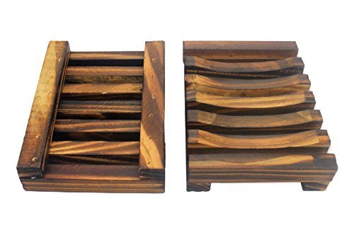 Onwon 1 PCS Hawaii Style Bathroom Accessories Handmade Natural Wood Soap Dish Wooden Soap Holder