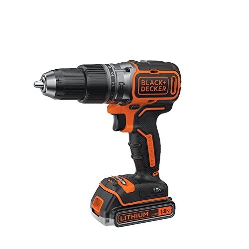 Perceuse percussion brushless BLACK+DECKER 18V double batterie 2.5Ah