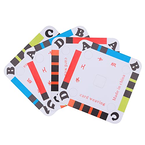 KALLORY Weaving Cards Tablet Paper 100pcs Set Sturdy Cardboard Smooth Surface Easy to Make Belts for Craft Lovers
