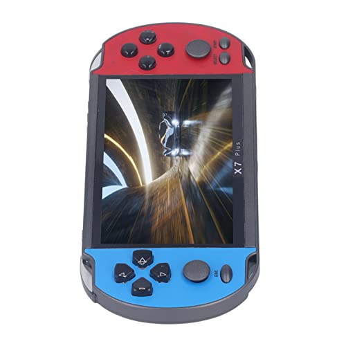 Aatraay Console per Videogiochi Portatile, Console per Videogiochi Portatile Joystick Doppio da 5,1 Pollici Giochi Multipli Console di Gioco Elettronica a Batteria Ricaricabile