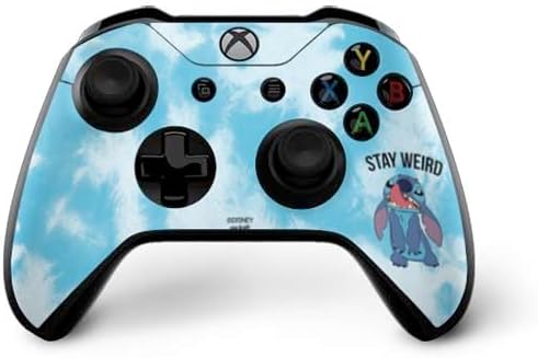 Skinit Decal Gaming Skin Compatible with Xbox One X Bundle - Officially Licensed Disney Lilo and Stitch Stay Weird Design