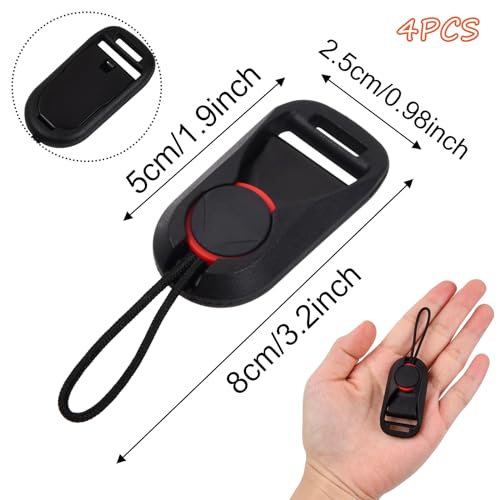 Chstarina 4 Pack Camera Strap Quick Release Buckles, Camera Neck Shoulder Strap Quick Release Loops Clips - Image 2