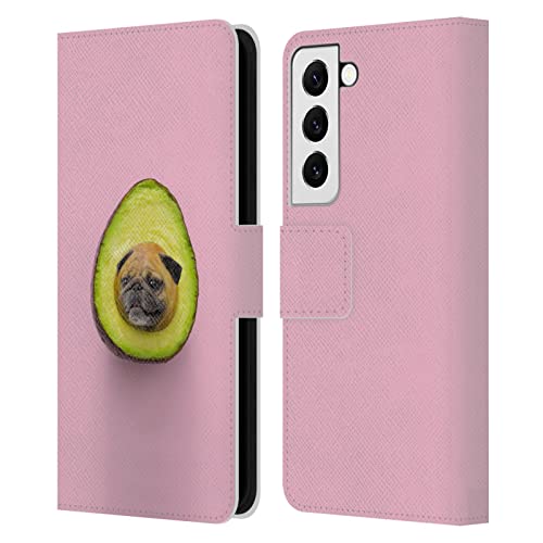Étui Portefeuille Samsung Galaxy S22 5G en cuir avec fentes pour cartes motif Pugacado