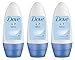 Dove Antiperspirant Deodorant Roll-On, Talco, 1.7 Oz / 50 Ml (Pack of 3)