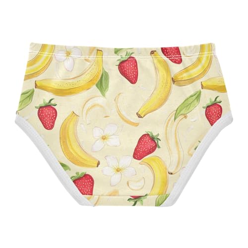 Wusikd Banana Peels Girls' Underwear Cotton Yellow Girls Briefs Soft Toddler Underwear 2T2