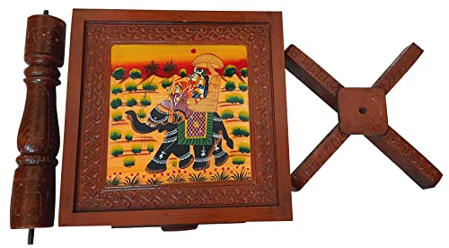 Image of Paartha Saarthi Stunning Decorative Designer Traditional Rajasthani Handicraft Unique Beaded Brass Candle Holder |Tea light holder (Multicolor-2 Set of 2)