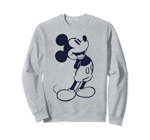 Sweatshirt Mickey Disney haut de gamme aux finitions soignées et coupe ajustée moderne